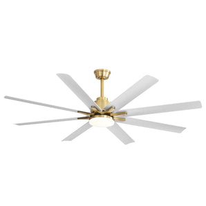 Sofucor Deckenventilator mit Licht, 168 cm, smarte App-Steuerung