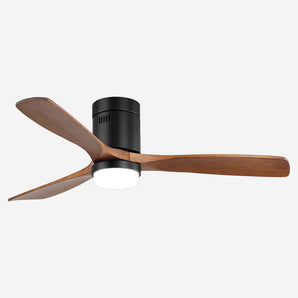 Sofucor Deckenventilator mit Licht, 132 cm, Flügel aus Massivholz