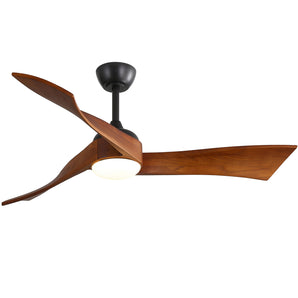 Deckenventilator Sofucor 52K012 – Dimmbares LED-Licht | Echtholz, Ø 132 cm